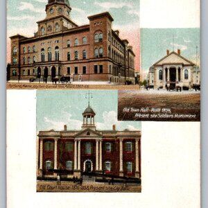 Postcard  Unposted  Early Public Buildings Portland Maine #1091